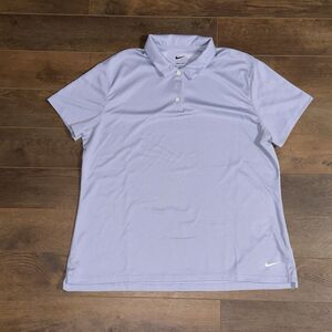 Nike Dri-Fit Women’s Geometrical Baby Blue Golf Polo XL